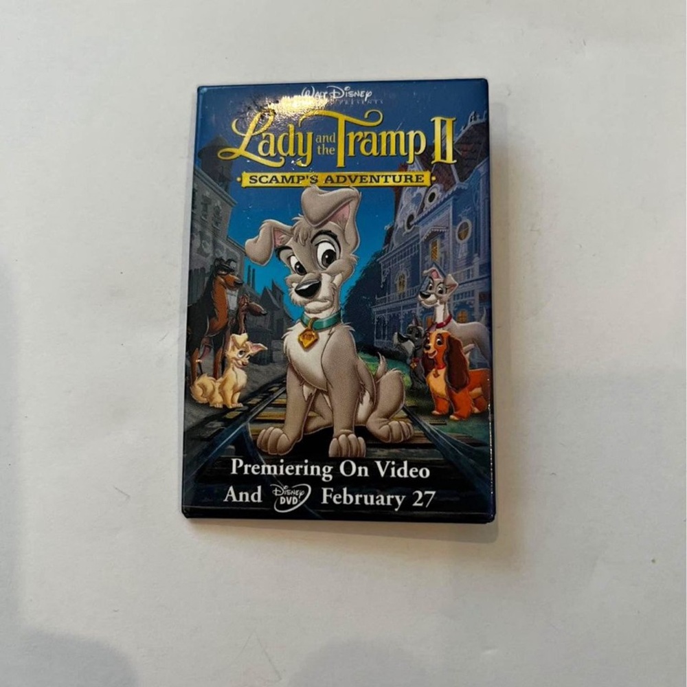 Lady and the Tramp II 2 Scamp's Adventure Disney Vintage Lapel Pin